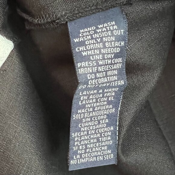 Jones New York Black White 100% Linen Top - Picture 10 of 10